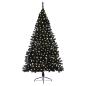 Preview: Weihnachtsbaum mit dekorativen Saitenlichtern Schwarz 240 cm
