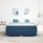 Preview: Bettgestell Blau 180 x 200 cm Stoff