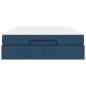 Preview: Bettgestell mit Speicher Blau 160 x 200 cm Stoff