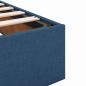 Preview: Bettgestell mit Speicher Blau 160 x 200 cm Stoff