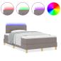 Preview: Boxspringbett mit Matratze Taupe 120 x 190 cm Stoff