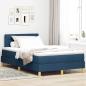 Preview: Boxspringbett mit Kissen mit Kopfteil Blau 120 x 190 cm Stoff