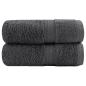 Preview: ARDEBO.de - Premium-Gästetücher SOLUND 2 Stk. Anthrazit 30x50 cm 600 g/m²