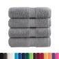 Preview: Premium Waschhandtücher SOLUND 4er-Set Grau 30x30cm 600gsm