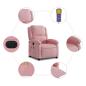 Preview: Massagesessel Elektrisch Rosa Samt