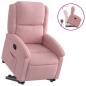Preview: Relaxsessel mit Aufstehhilfe Rosa Samt