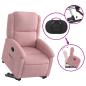 Preview: Relaxsessel mit Aufstehhilfe Rosa Samt