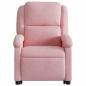 Preview: Relaxsessel mit Aufstehhilfe Rosa Samt