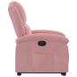 Preview: Relaxsessel mit Aufstehhilfe Rosa Samt