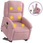 Preview: Massagesessel mit Aufstehhilfe Rosa Samt