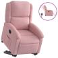 Preview: Relaxsessel mit Aufstehhilfe Elektrisch Rosa Samt
