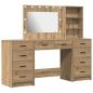 Preview: Schminktisch 3 pcs Braun 40 x 41 x 135 cm Holzwerkstoff