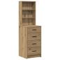 Preview: Schminktisch 3 pcs Braun 40 x 41 x 135 cm Holzwerkstoff