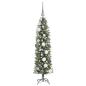 Preview: Künstlicher schlanker Weihnachtsbaum Grün 120 cm