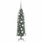 Preview: Künstlicher schlanker Weihnachtsbaum Grün 120 cm
