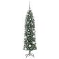 Preview: Künstlicher schlanker Weihnachtsbaum Grün Plastik
