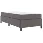Preview: Bettgestell mit Matratze Grau 80 x 200 cm Kunstleder