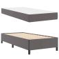 Preview: Bettgestell mit Matratze Grau 80 x 200 cm Kunstleder