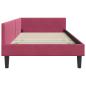 Preview: Eckbettgestell Weinrot 80 x 200 cm Samt und Engineered Holz