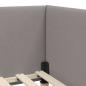 Preview: Eckbettgestell Taupe 90 x 200 cm Stoff und beschichtetes Holz