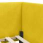 Preview: Eckbettgestell mit Kopfteil Gelb 90 x 200 cm Samt