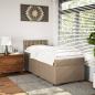 Preview: Boxspringbett mit Matratze Cappuccino-Braun 80x200cm Kunstleder