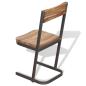 Preview: Esszimmerstühle 2 Stk. Massivholz Teak