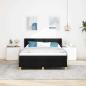 Preview: Boxspringbett mit Matratze Weiß und Schwarz 140 x 190 cm Stoff