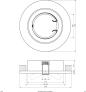 Preview: EVN Deckeneinbau, rund, schwenkbar, IP20, max. 50W, chrom (517011)