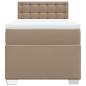Preview: Boxspringbett mit Matratze Cappuccino-Braun 80x200cm Kunstleder