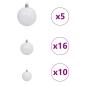 Preview: KünstlicherWeihnachtsbaum Weiß 180cm PVC