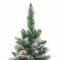 Preview: Künstlicher schlanker Weihnachtsbaum Grün 150 cm