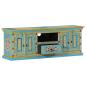 Preview: TV-Schrank Blau 110x30x40 cm Massivholz Mango