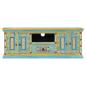 Preview: TV-Schrank Blau 110x30x40 cm Massivholz Mango