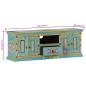 Preview: TV-Schrank Blau 110x30x40 cm Massivholz Mango
