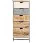Preview: Beistellschrank mit Schubladen 45x30x105 cm Mango Massivholz