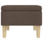 Preview: Hocker mit Holzbeinen Taupe Stoff