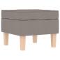 Preview: Schaukelstuhl mit Fußhocker Taupe Stoff