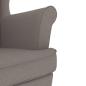 Preview: Schaukelstuhl mit Fußhocker Taupe Stoff