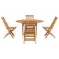 Preview: Garten Essgruppe 5 pcs Braun Massivholz Teak