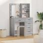 Preview: ARDEBO.de - Schminktisch 2 pcs Grau 50 x 41 x 135 cm Holzwerkstoff