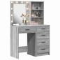 Preview: Schminktisch 2 pcs Grau 50 x 41 x 135 cm Holzwerkstoff
