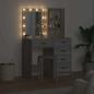Preview: Schminktisch 2 pcs Grau 50 x 41 x 135 cm Holzwerkstoff