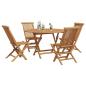 Preview: Garten Essgruppe 5 pcs Braun Massivholz Teak