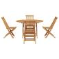 Preview: Garten Essgruppe 5 pcs Braun Massivholz Teak