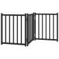 Preview: 3-tlg. Hundetor Faltbar Schwarz 150 cm Massivholz Tanne