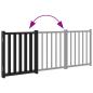 Preview: 3-tlg. Hundetor Faltbar Schwarz 150 cm Massivholz Tanne