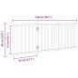 Preview: 3-tlg. Hundetor Faltbar Schwarz 150 cm Massivholz Tanne