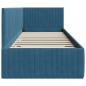 Preview: Eckbettgestell mit Kopfteil Blau 80 x 200 cm Samt