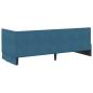 Preview: Eckbettgestell mit Kopfteil Blau 80 x 200 cm Samt